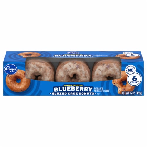 Kroger® Blueberry Glazed Cake Donuts Perspective: back