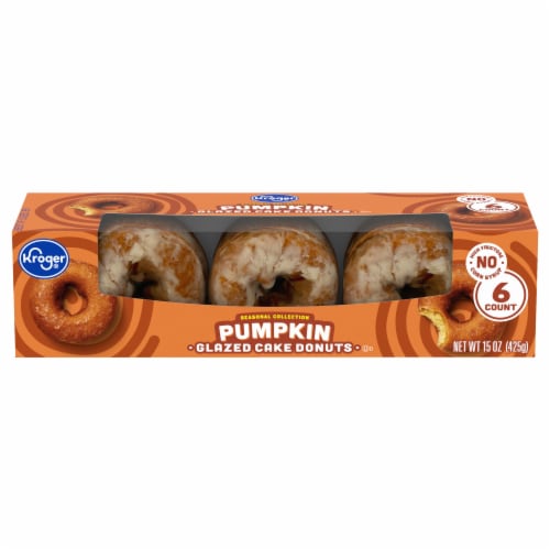 Kroger® Pumpkin Glazed Cake Donuts Perspective: back