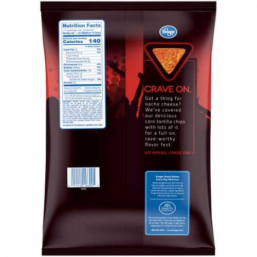 Kroger® Nacho Cheese Tortilla Chips Perspective: back
