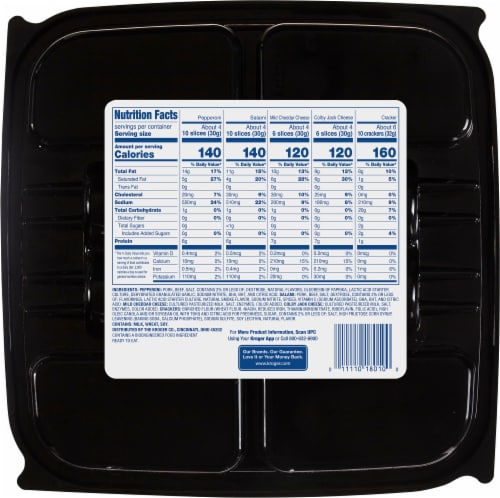 Kroger® Pepperoni Salami Cheese and Crackers Party Tray Perspective: back