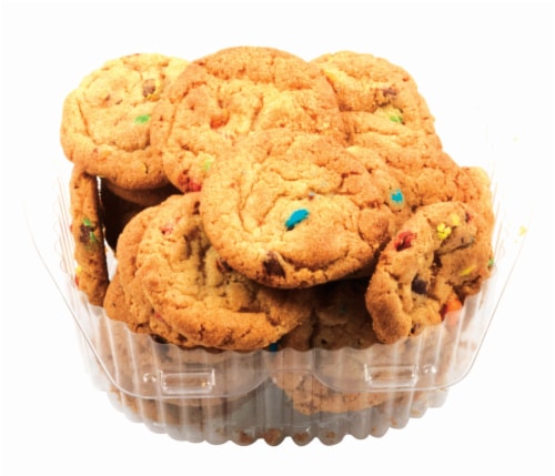 Bakery Fresh Mini Cookies Made With M&M's® Chocolate Candies Perspective: back