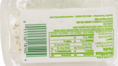 Simple Truth Organic™ Garlic & Herb Goat Cheese Perspective: back