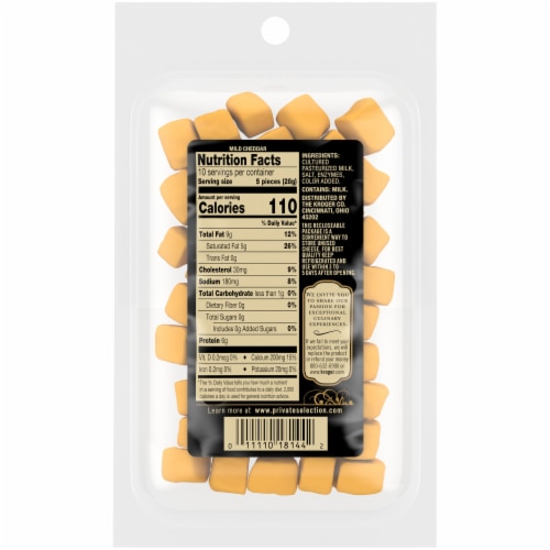 Private Selection® Mild Cheddar Cheese Cubes Perspective: back