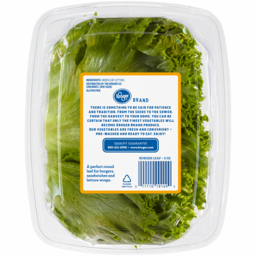 Kroger® Burger Leaf Lettuce Perspective: back