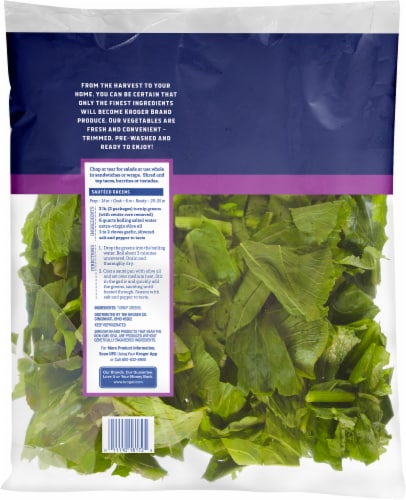Kroger® Turnip Greens Bag Perspective: back