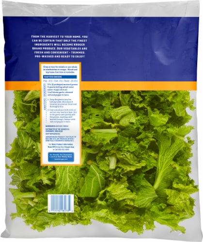 Kroger® Mustard Greens Perspective: back