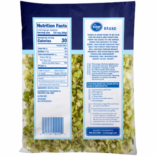 Kroger® Broccoli Pearls Perspective: back