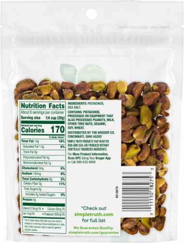 Simple Truth® Roasted & Salted No Shell Pistachios Perspective: back