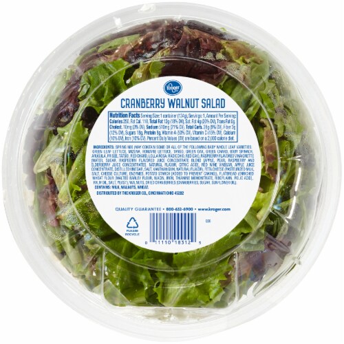 Kroger® Cranberry & Walnut Salad Kit for One Perspective: back