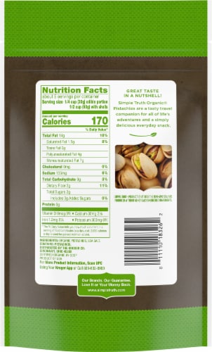 Simple Truth Organic™ Roasted & Salted Pistachios Perspective: back