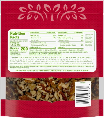 Simple Truth Organic™ Walnut Halves & Pieces Perspective: back