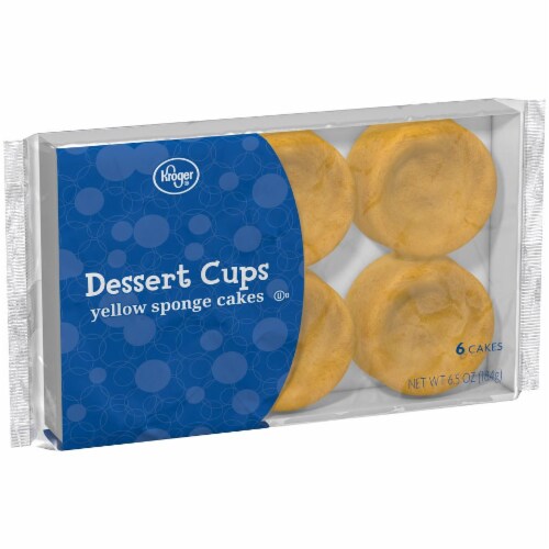 Kroger® Yellow Sponge Cake Dessert Cups 6 Ct Pack Perspective: back