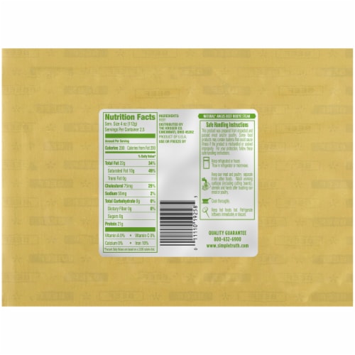 Simple Truth® Natural Angus Beef Ribeye Steak Perspective: back