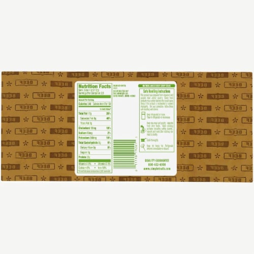 Simple Truth® Natural Angus Beef Strip Steak Perspective: back