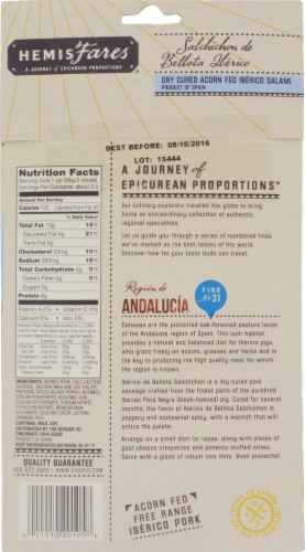 HemisFares™ Dry Cured Acorn Fed Iberico Salami Perspective: back