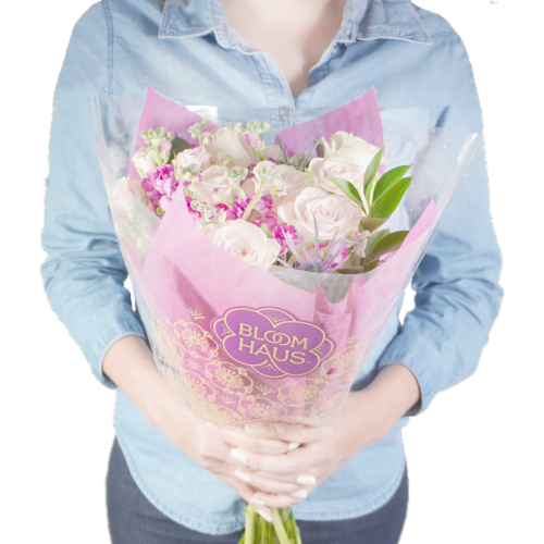 Bloom Haus™ Classic Rose Bouquet - Pink Perspective: back