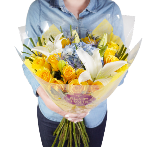 Bloom Haus™ Lovely Rose Bouquet - Yellow Perspective: back