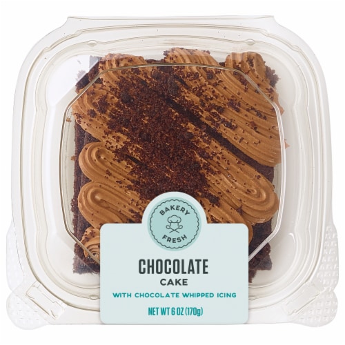 Bakery Fresh Chocolate Cake with Chocolate Whipped Icing Perspective: back