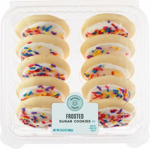 Bakery Fresh Goodness White Frosted Sugar Cookies Perspective: back