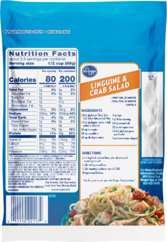 Kroger® Chunk Style Imitation Crab Meat Perspective: back