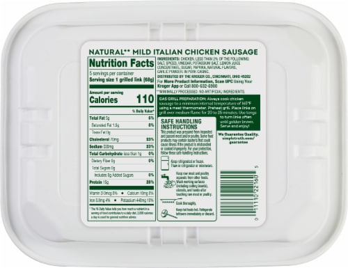 Simple Truth® Mild Italian Chicken Sausage Perspective: back