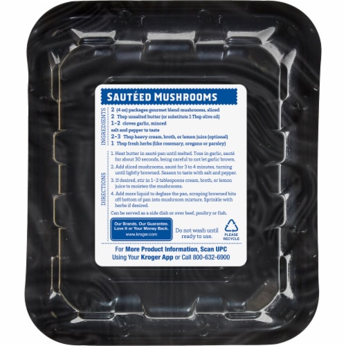 Kroger® Gourmet Blend Mushrooms Perspective: back
