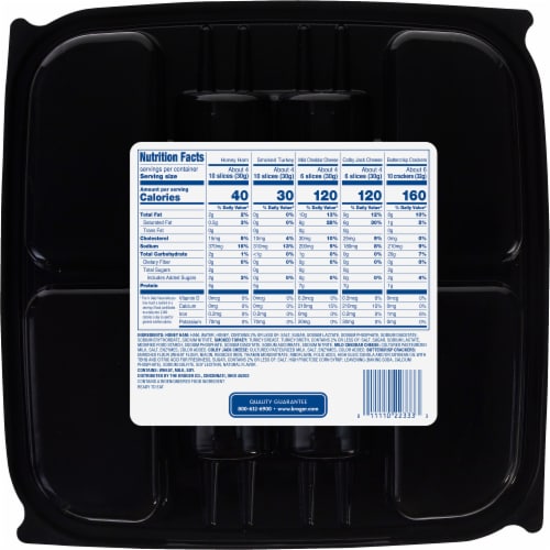 Kroger® Ham Turkey Cheese & Crackers Tray Perspective: back