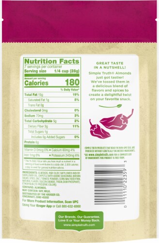 Simple Truth® Chipotle Pepper Flavored Almonds Bag Perspective: back