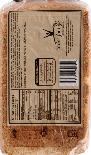 King Sooper's Old Fashion Stone Ground Wheat Bread Perspective: back