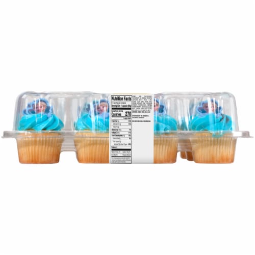 Bakery Fresh Goodness Winter Wonderland Cupcakes 12 Count Perspective: back