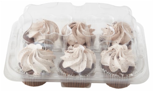 Bakery Fresh Goodness Cookies and Creme Chocolate Cupcakes Perspective: back