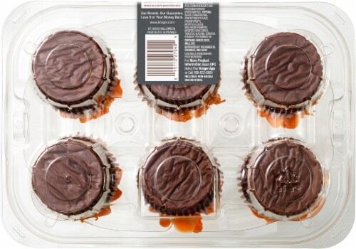 Bakery Fresh Goodness Halloween Monster Bot Chocolate Peanut-Free Cupcakes Perspective: back