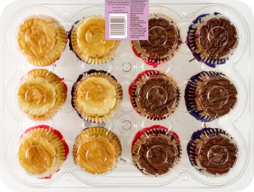 Bakery Fresh White & Chocolate Assorted Easter Cupcakes Perspective: back