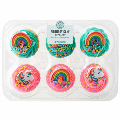 Bakery Fresh Goodness Unicorn Cupcakes Perspective: back