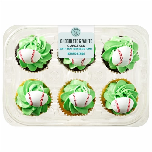 Bakery Fresh Assorted Baseball Cupcakes Perspective: back