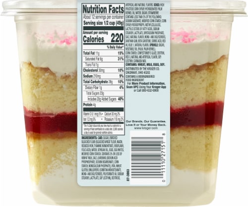 Bakery Fresh Strawberry Parfait Cake Perspective: back