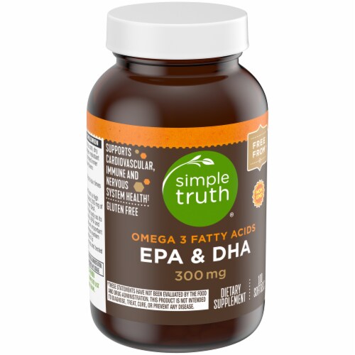 Simple Truth® Omega-3 Fatty Acids EPA & DHA Softgels 300mg Perspective: back