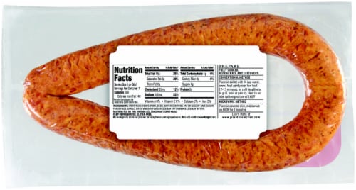 Private Selection® Naturally Hardwood Smoked Coarse Grind Garlic Sausage Perspective: back