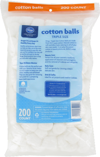 Cotton Balls Large Size for Facial Treatments, Nails and Make-Up