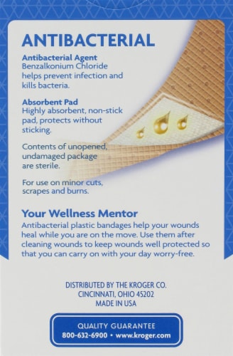 Kroger® Antibacterial Plastic Bandages Perspective: back