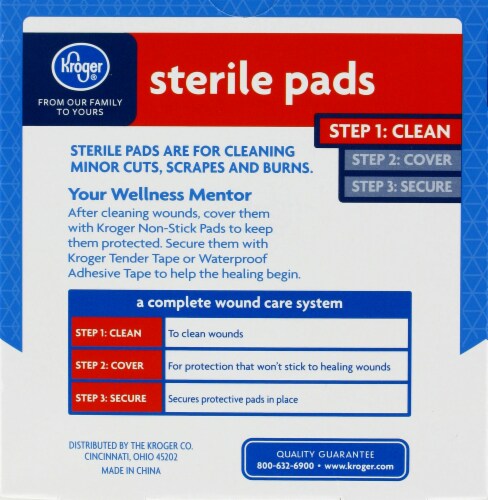 Kroger® Sterile Pads for Cleaning Wounds Perspective: back