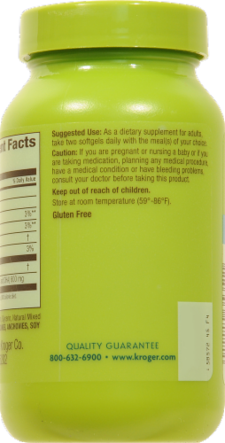 Kroger® Heart Support Fish Oil Softgels 1000mg 60 Count Perspective: back