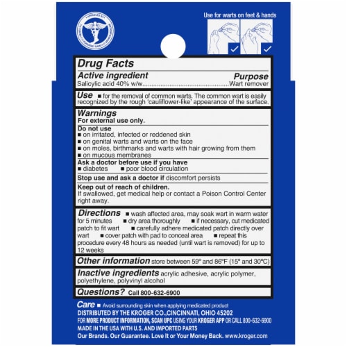 Kroger® Medicated Wart Remover Perspective: back