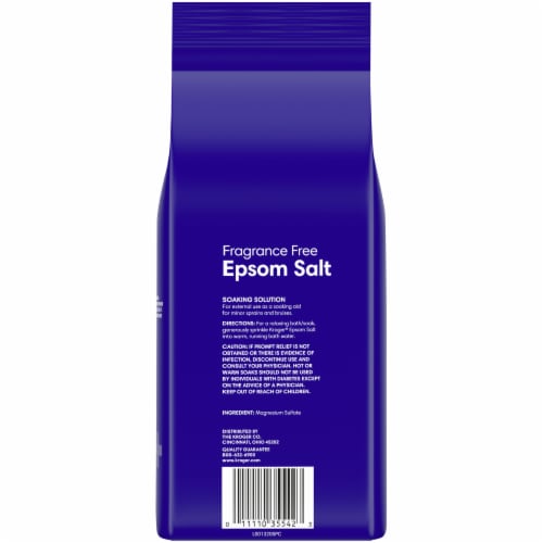 Kroger® Epsom Salt Soaking Aid Fragrance Free Perspective: back