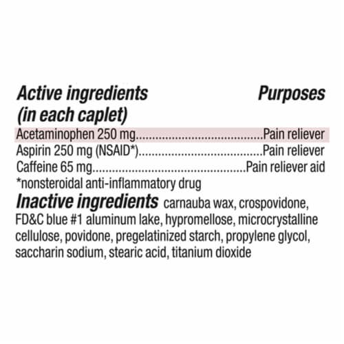 Kroger® Migraine Relief Acetaminophen Caplets Perspective: back