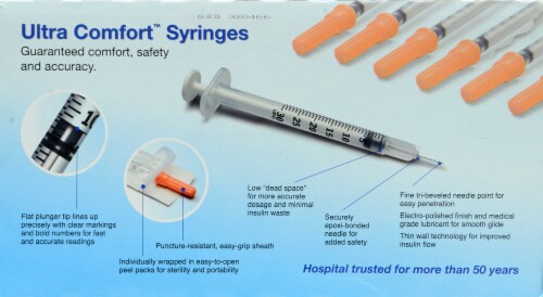 Kroger®  31g .3cc Ultra Comfort Insulin Syringes 31g .3cc Perspective: back