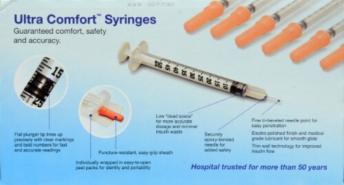 Kroger® Ultra Comfort Short Needle Insulin Syringes Perspective: back