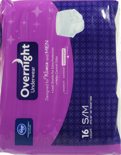Kroger® Small to Medium Overnight Underwear Perspective: back