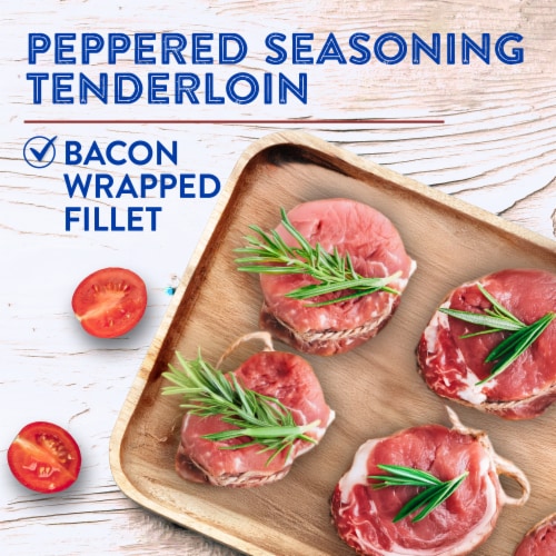 Kroger® Peppered Bacon Wrapped Beef Tenderloin Filet Perspective: back