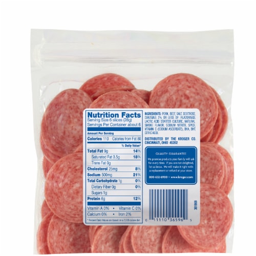 Kroger® Snack Size Hard Salami Perspective: back